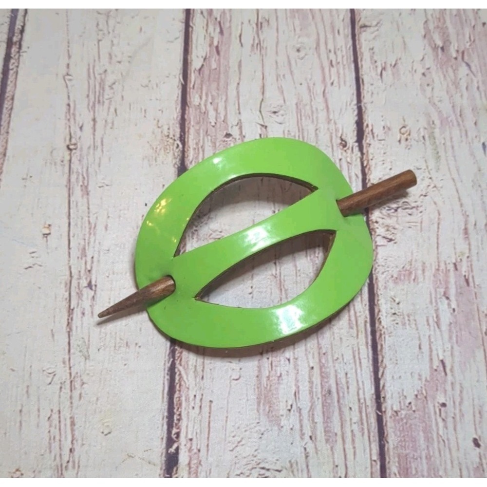 Vintage Leather Vinyl Stick Barrette